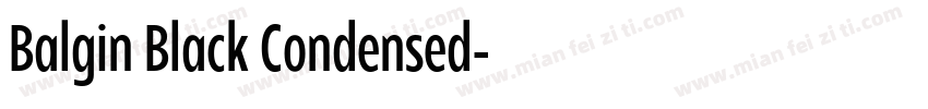 Balgin Black Condensed字体转换